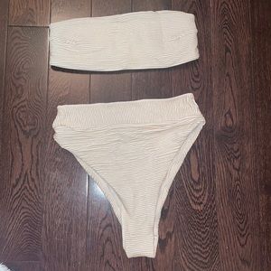 H&M high waisted bikini bottom and bandeau top